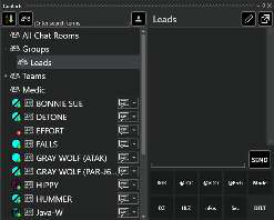 Expanded Contacts view showing the contact list and chat messages side by side
