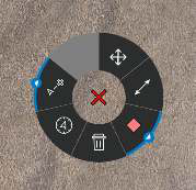 Red X radial with Delete, Polar Coordinate Entry, R&amp;B Line to Self, Fine Adjust, R&amp;B Line and Place a Marker