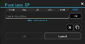 Place Local DP dialog for entering specific coordinates