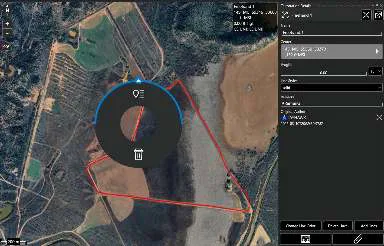 Telestration drawn on the map with its Details panel open