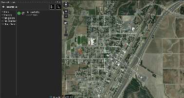 Imported imagery displayed on the map with the Maps & Favorites listing beside it