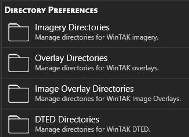Directory Preferences section listing Imagery, Overlay, Image Overlay and DTED Directories