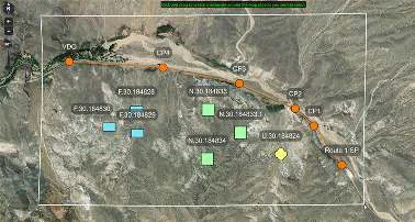 Rectangle Select zone drawn around map items