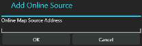 Add Online Source dialog for entering a WFS/WMS URL