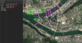 Map view after removing lassoed selections from the existing KML