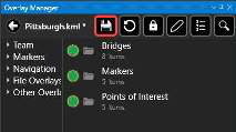 KML entry showing an asterisk and the Save / Save As controls
