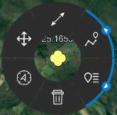 Radial menu for an Unknown object marker