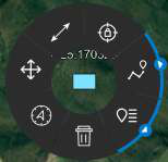 Radial menu for a Friendly object marker, including Lock-On Friendly