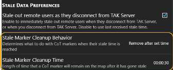 Stale Data Preferences with Stale Marker Cleanup Behavior and Stale Marker Cleanup Time