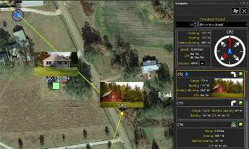 Billboard pop-up displaying an image attached to a checkpoint during route navigation