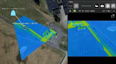 Live video projected onto the map as an overlay on the current imagery